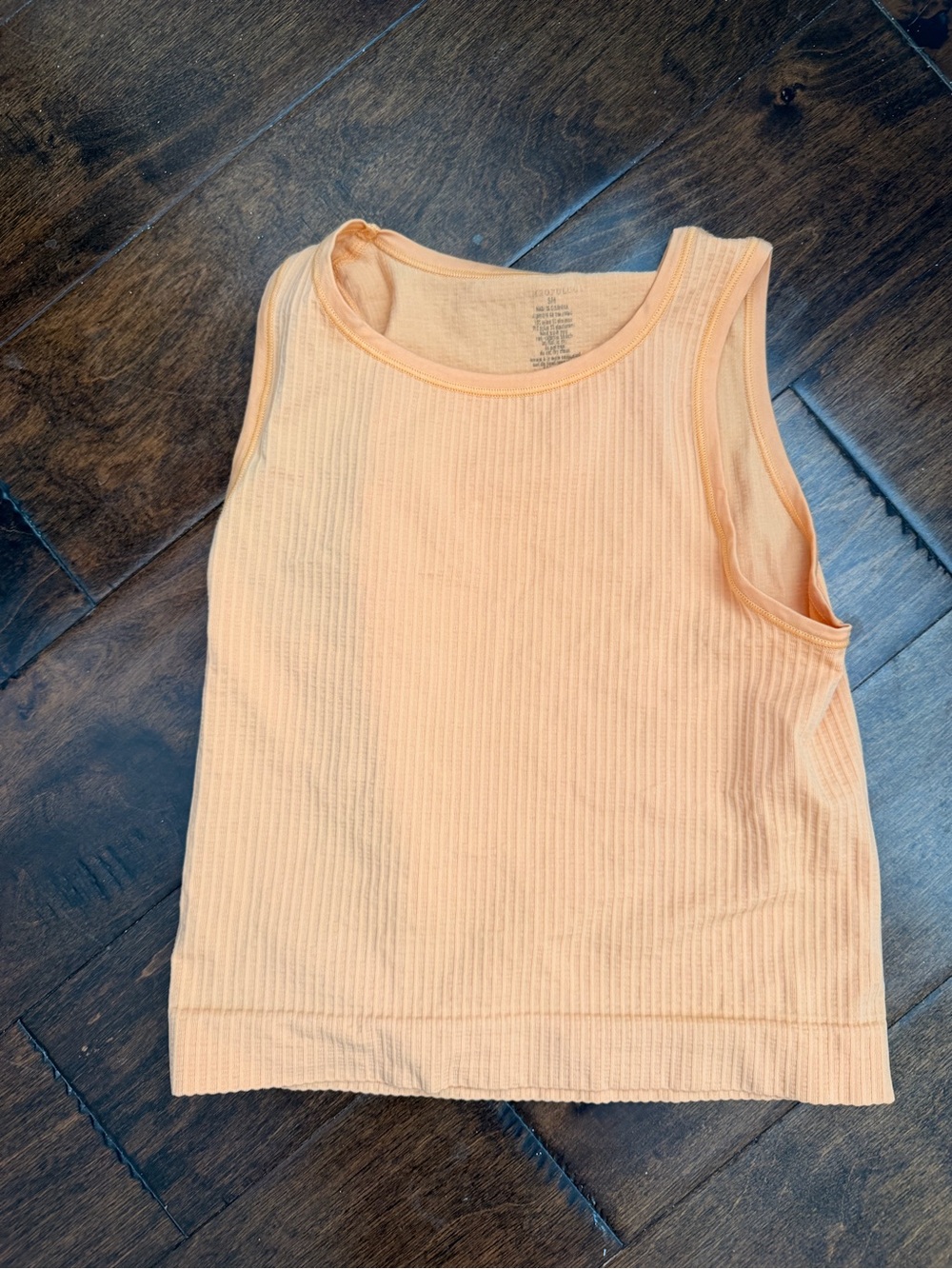 Anthropologie Peach Ribbed Tank Top